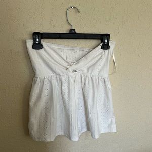 white sleeveless top